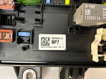 2017 Chevy SS Sedan Rear Trunk Fuse Relay Wiring Harness Junction Box Block Panel OEM