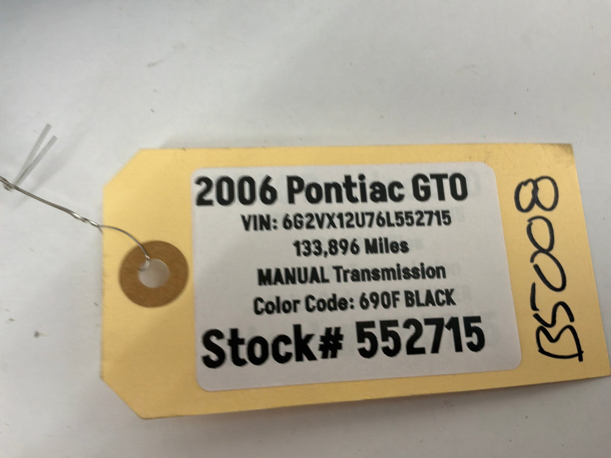 2006 Pontiac GTO LH Driver Sun Visors Shade Sunvisor w/ Clip OEM