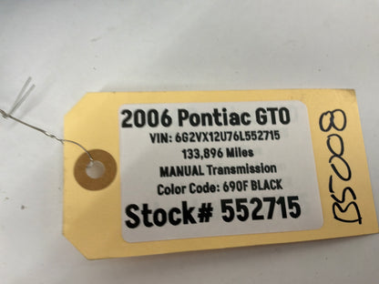 2006 Pontiac GTO LH Driver Sun Visors Shade Sunvisor w/ Clip OEM