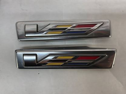 2016 Cadillac CTS-V RH & LH Front Fender Vents w Emblem Badge OEM