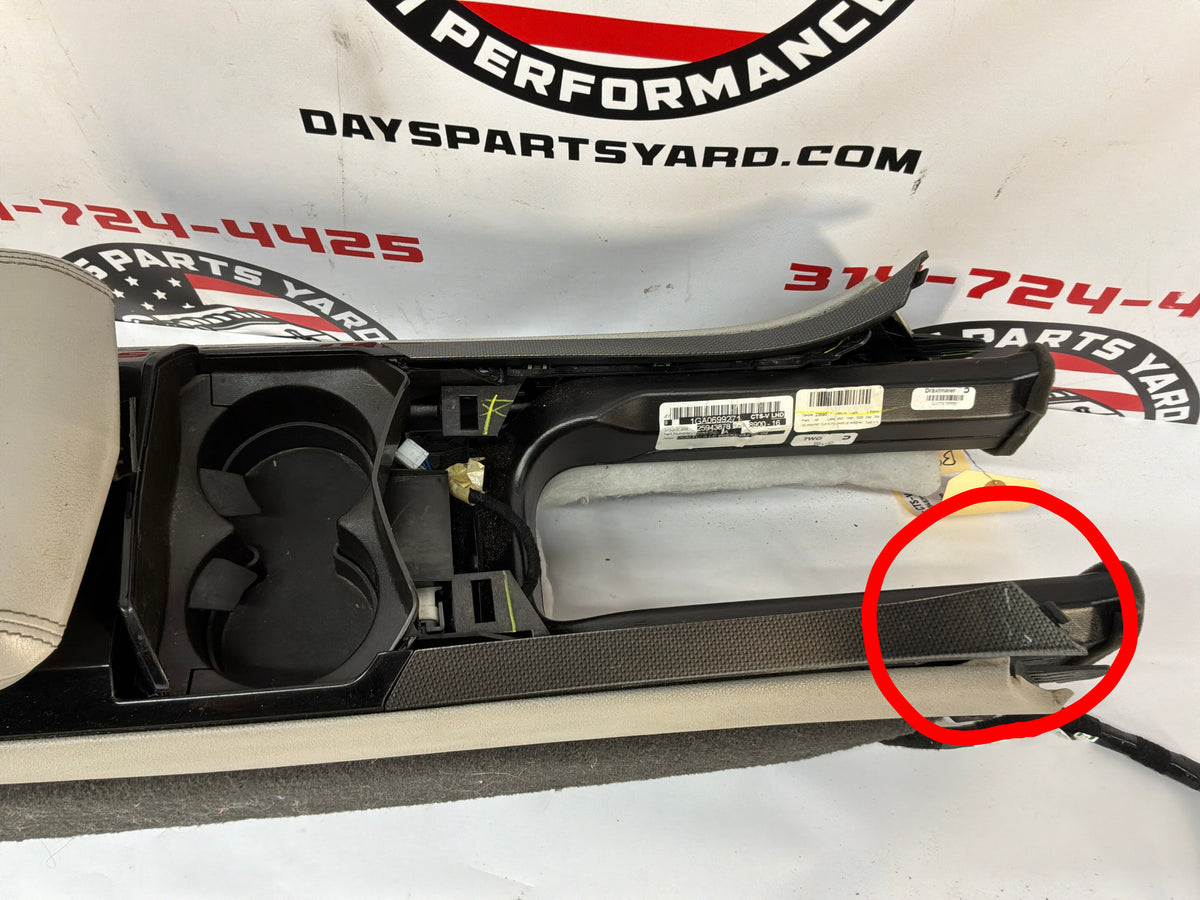 REPICTURE TAKE TRIM OFF AND PUT WITH B4531   2009 Cadillac CTS-V Center Console Armrest Gray Grey OEM - Day's Parts Yard