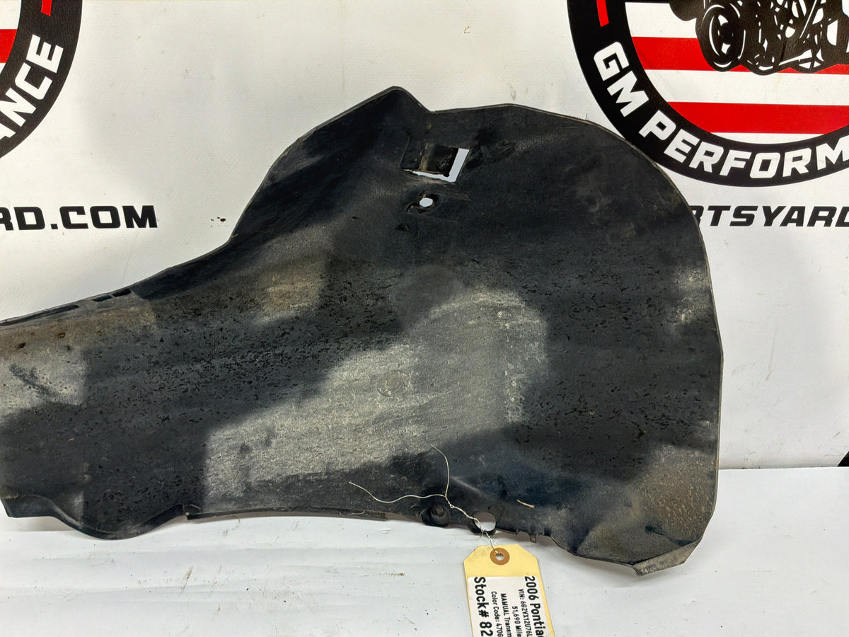 2006 Pontiac GTO LH Driver Rear Wheel Well House Fender Liner OEM