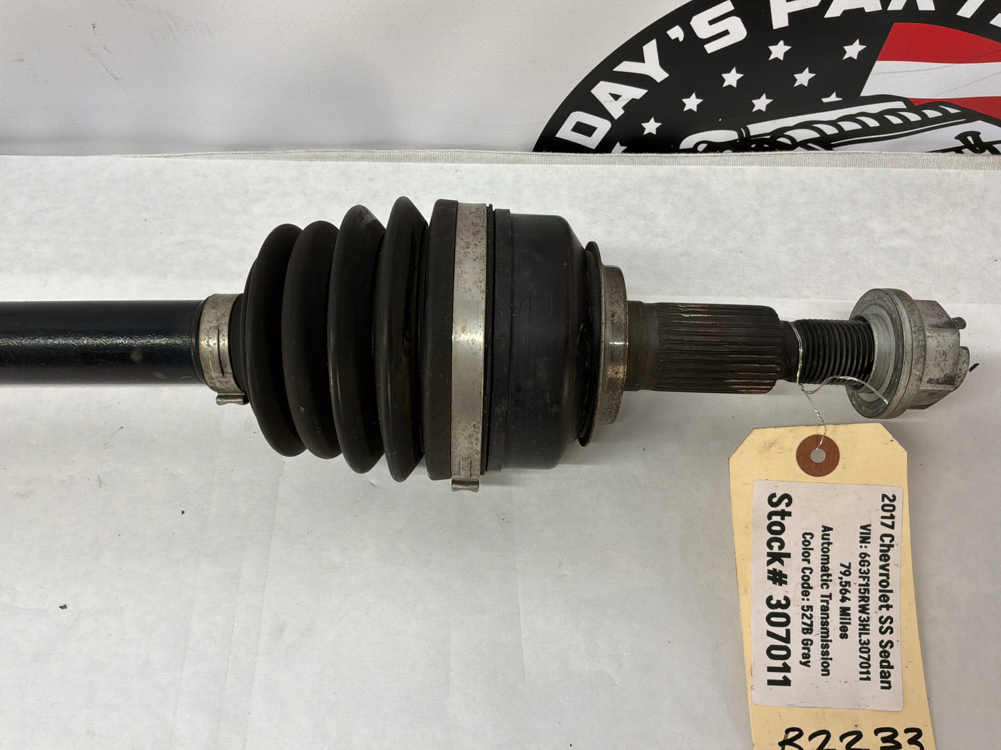 2017 Chevy SS Sedan LH Driver Rear CV Axle Half Shaft OEM