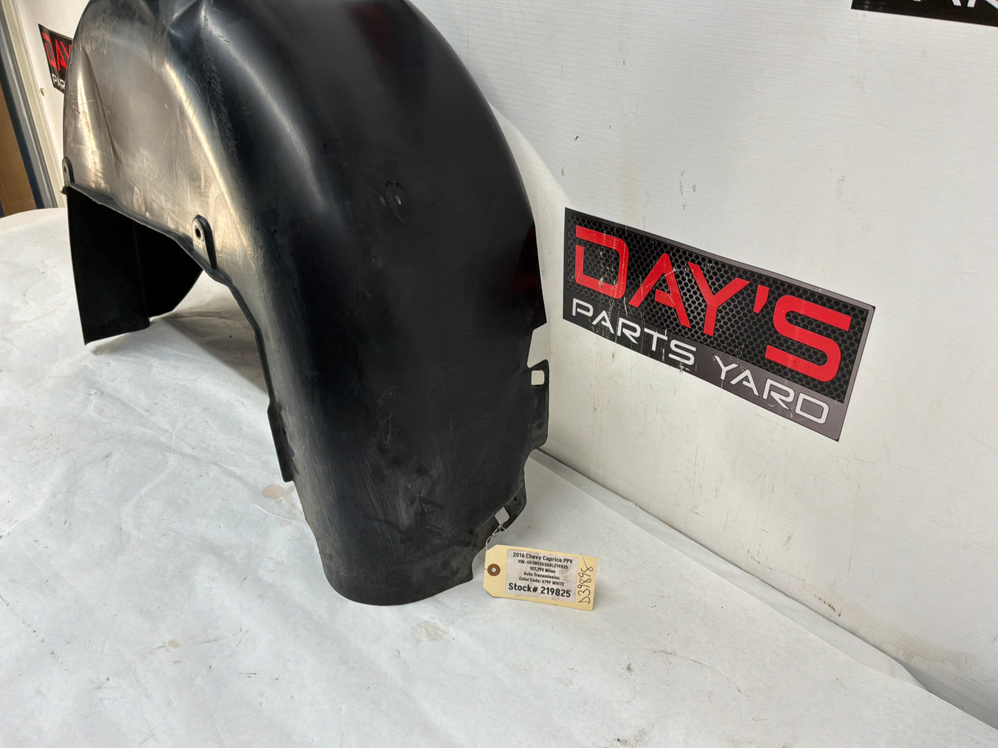 2016 Chevy Caprice PPV LH Driver Rear Fender Wheel Well House Liner OEM