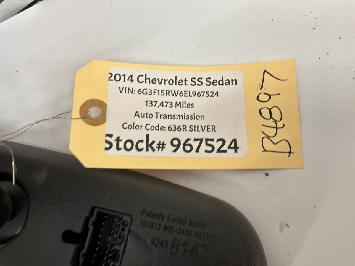2014 Chevy SS Sedan Rear View Rearview Mirror Auto Dimming & OnStar OEM