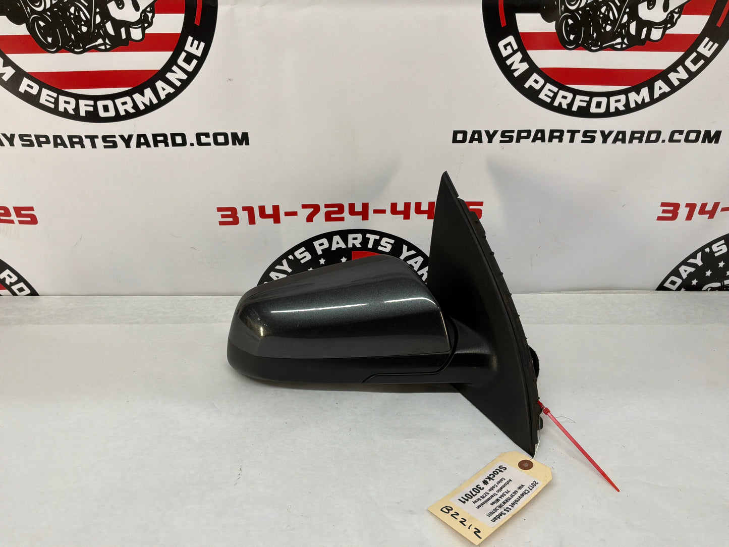 2017 Chevy SS Sedan RH Passenger Exterior Out Side Mirror Gray OEM