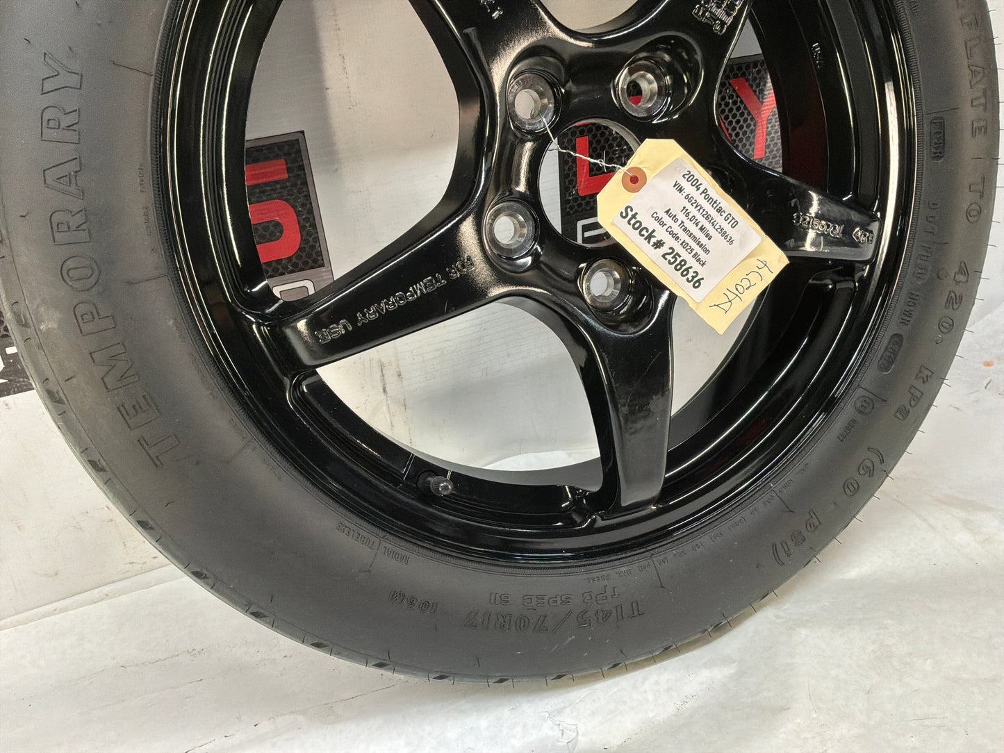 2004 Pontiac GTO Compact Spare Wheel & Tire OEM