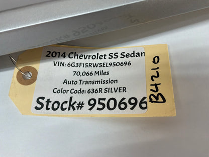 2014 Chevy SS Sedan Trunk Deck Lid Spoiler Wing White OEM