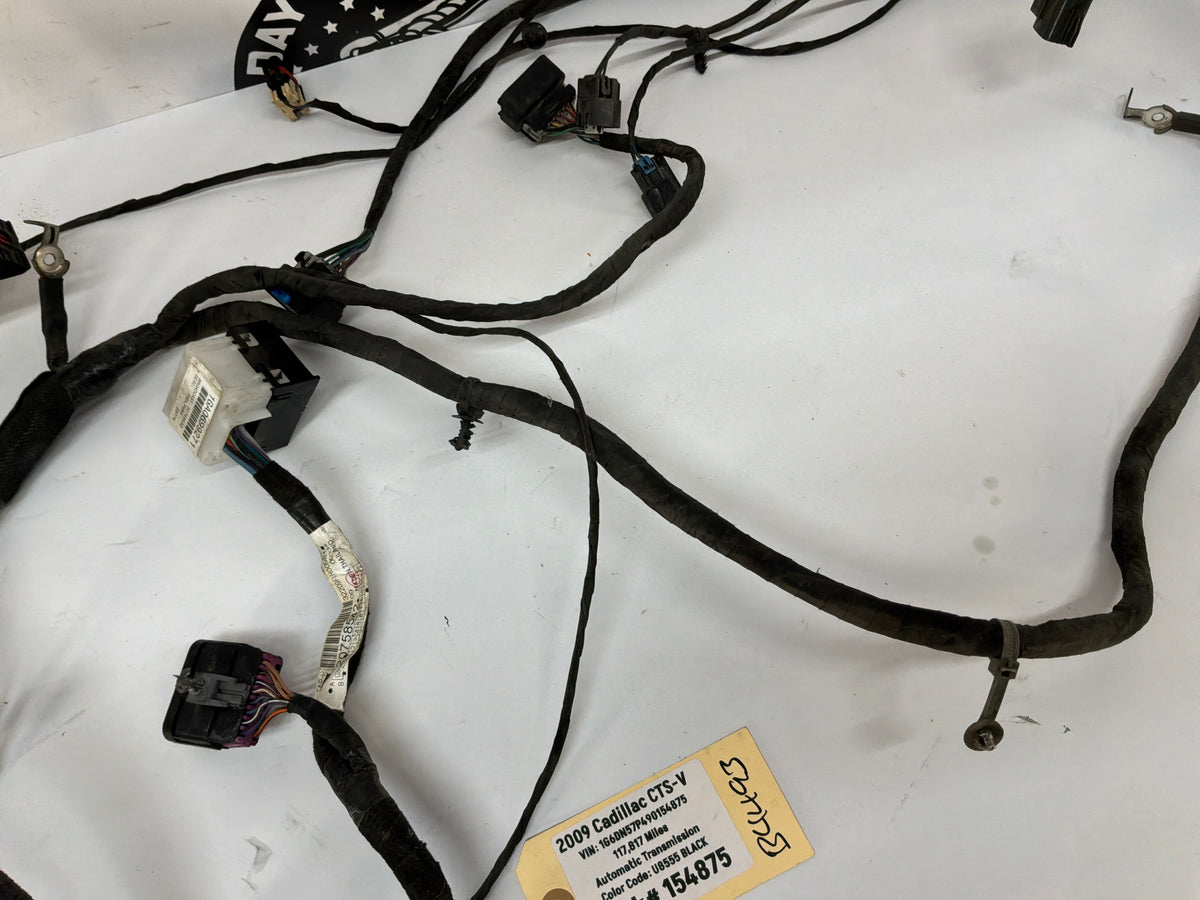 2009 Cadillac CTS-V Front Headlight Lamp Core Support Wire Wiring Harness OEM
