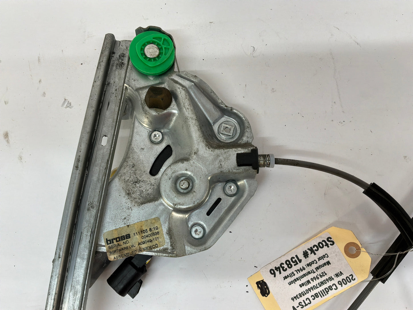 2006 Cadillac CTS-V LH Driver Front Window Reg w/ Motor OEM