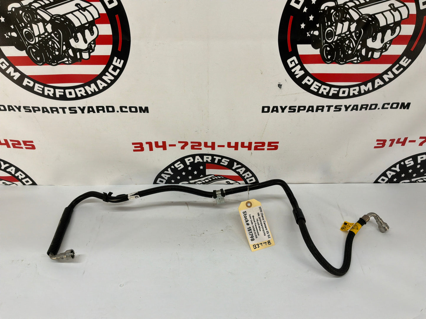 2015 Chevy Camaro SS 1LE Fuel Gas Line Hose Tube Pipe OEM