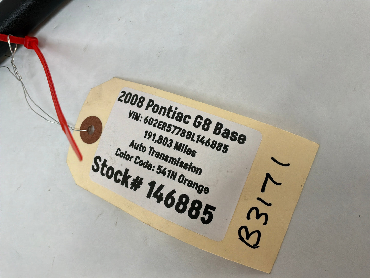 2008 Pontiac G8 Base RH Passenger Rear Roof Rail Grab Bars Grip Assist Handles OEM