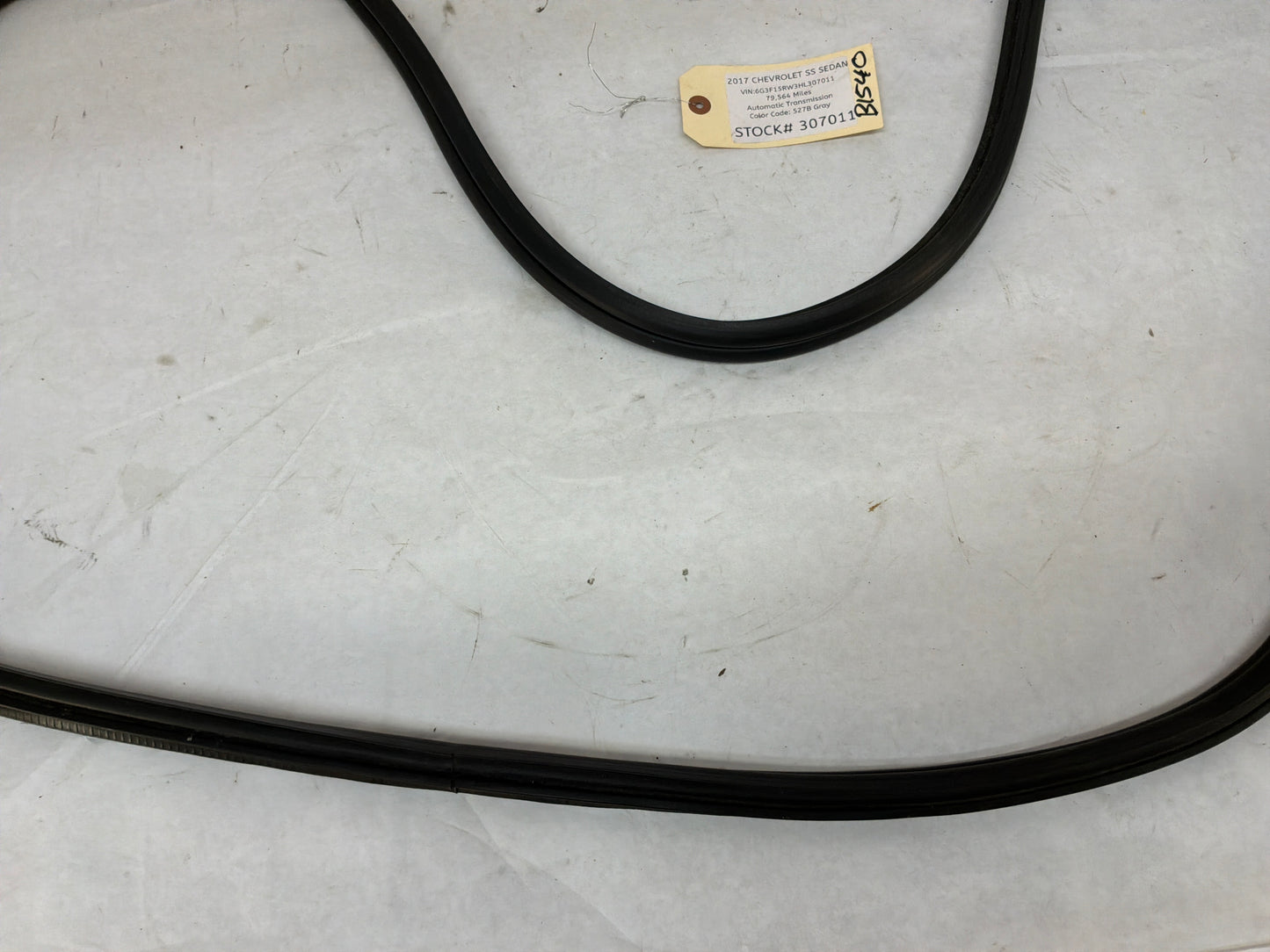 2017 Chevrolet SS Sedan Trunk Weather Strip Seal OEM