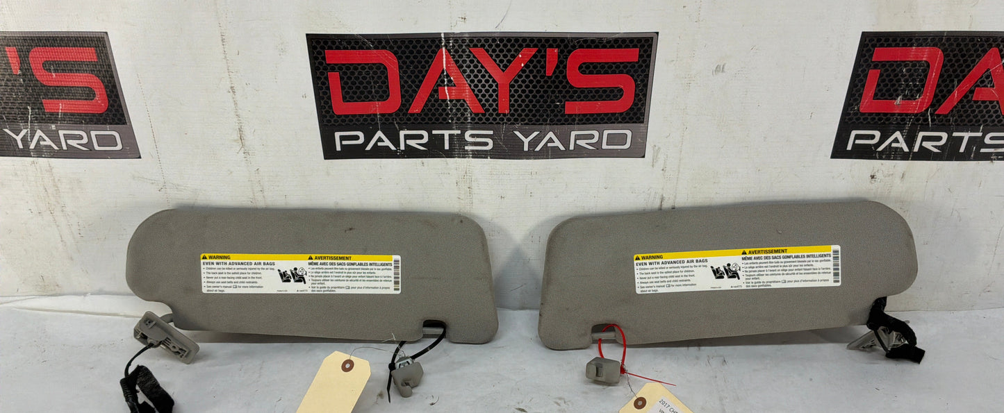 2017 Chevy SS Sedan RH & LH Sunvisors Sun Visors w/ Clips OEM
