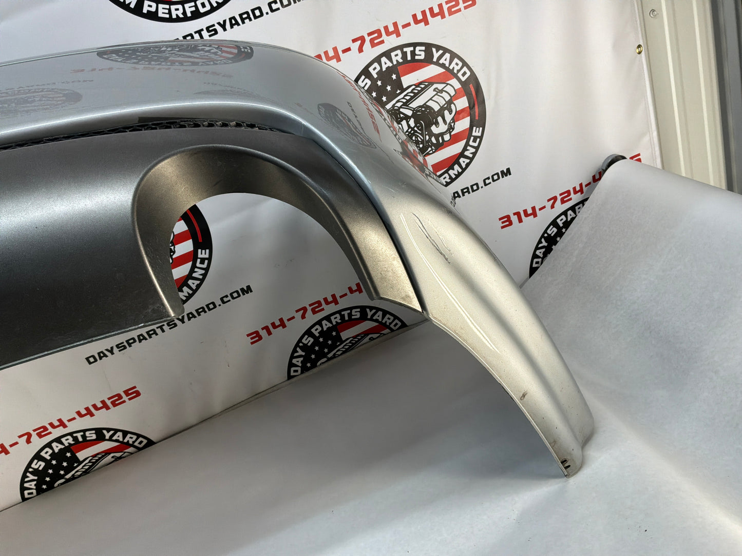 2005 Pontiac GTO Rear Bumper Cover w/ Lower Insert Valance Diffuser Panel Silver OEM