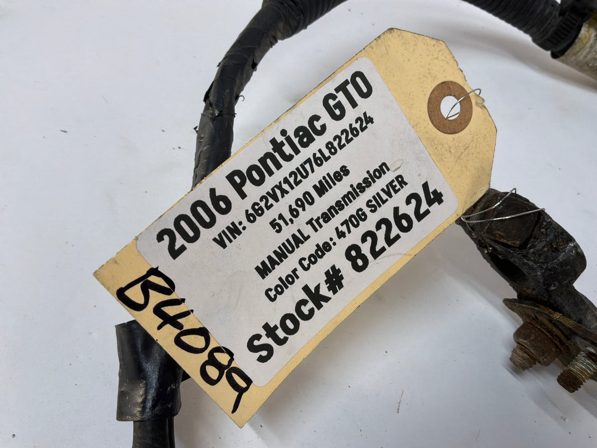 2006 Pontiac GTO Starter Alternator Positive Negative Battery Cable Wire Wiring Harness OEM