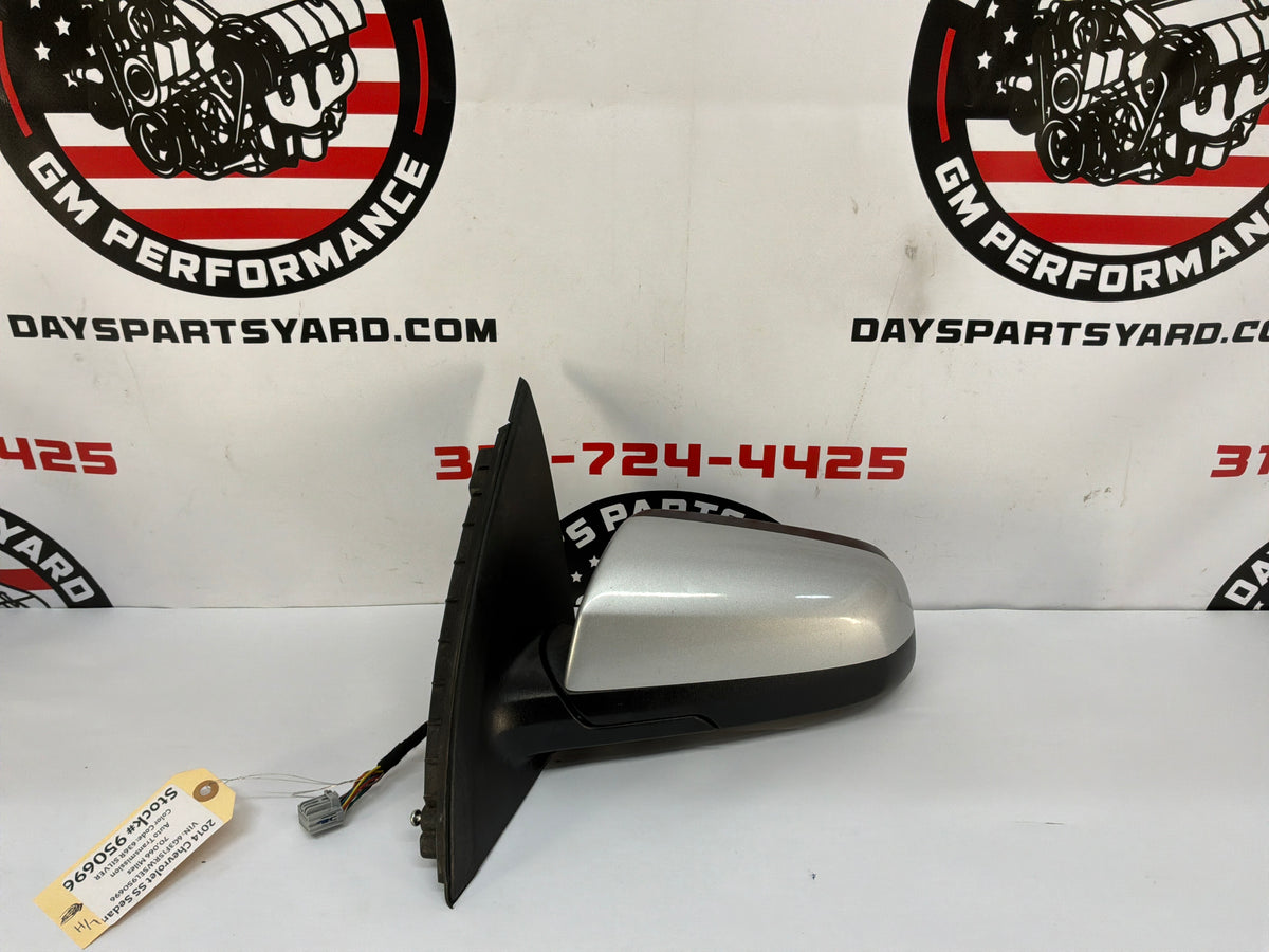 2014 Chevy SS Sedan LH Driver Exterior Mirror w/ Lane Change Assist Black OEM