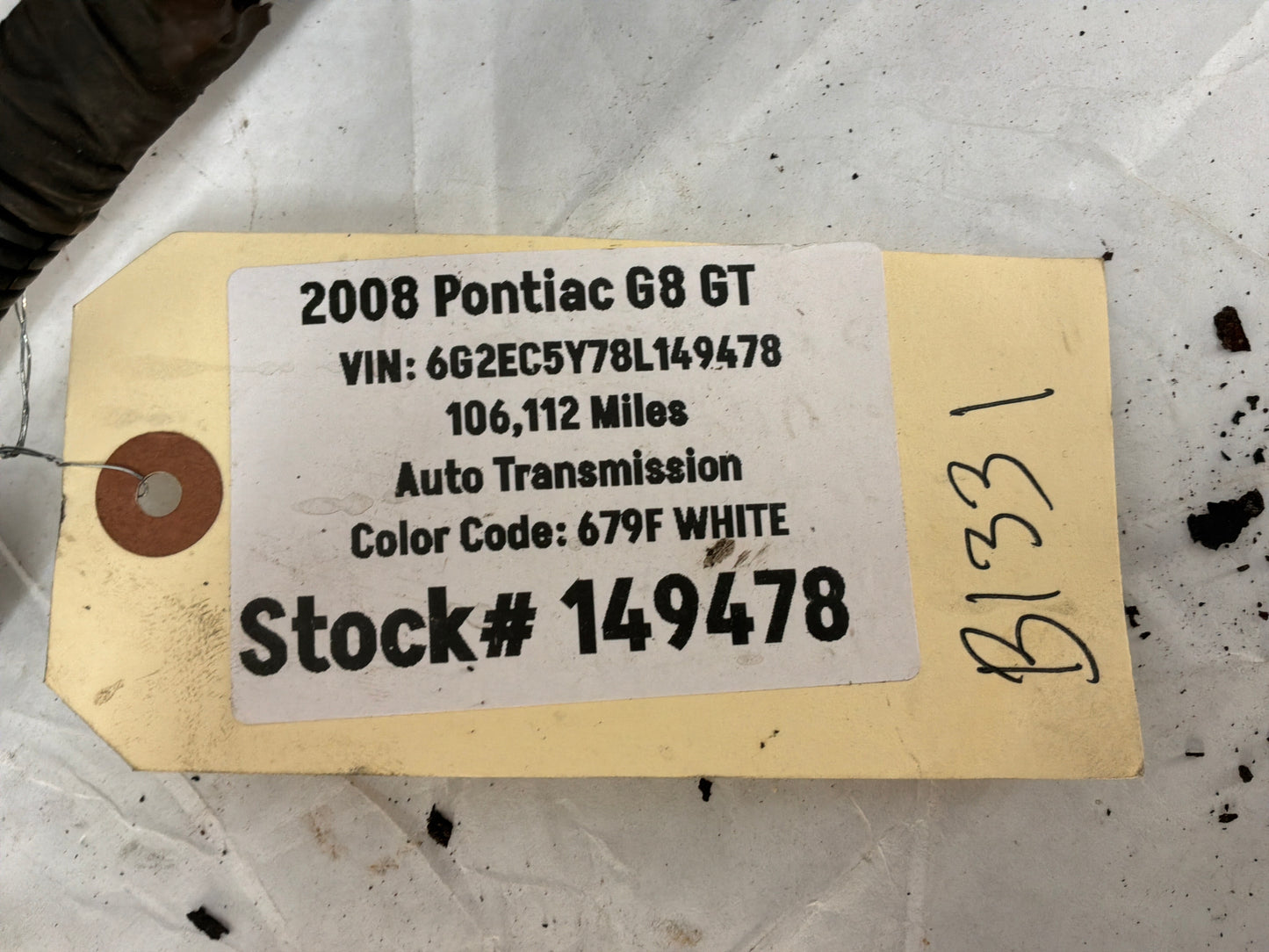 2009 Pontiac G8 GT Engine Battery Positive Cable Wire Wiring Harness OEM