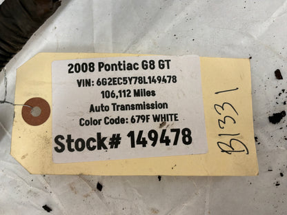 2009 Pontiac G8 GT Engine Battery Positive Cable Wire Wiring Harness OEM