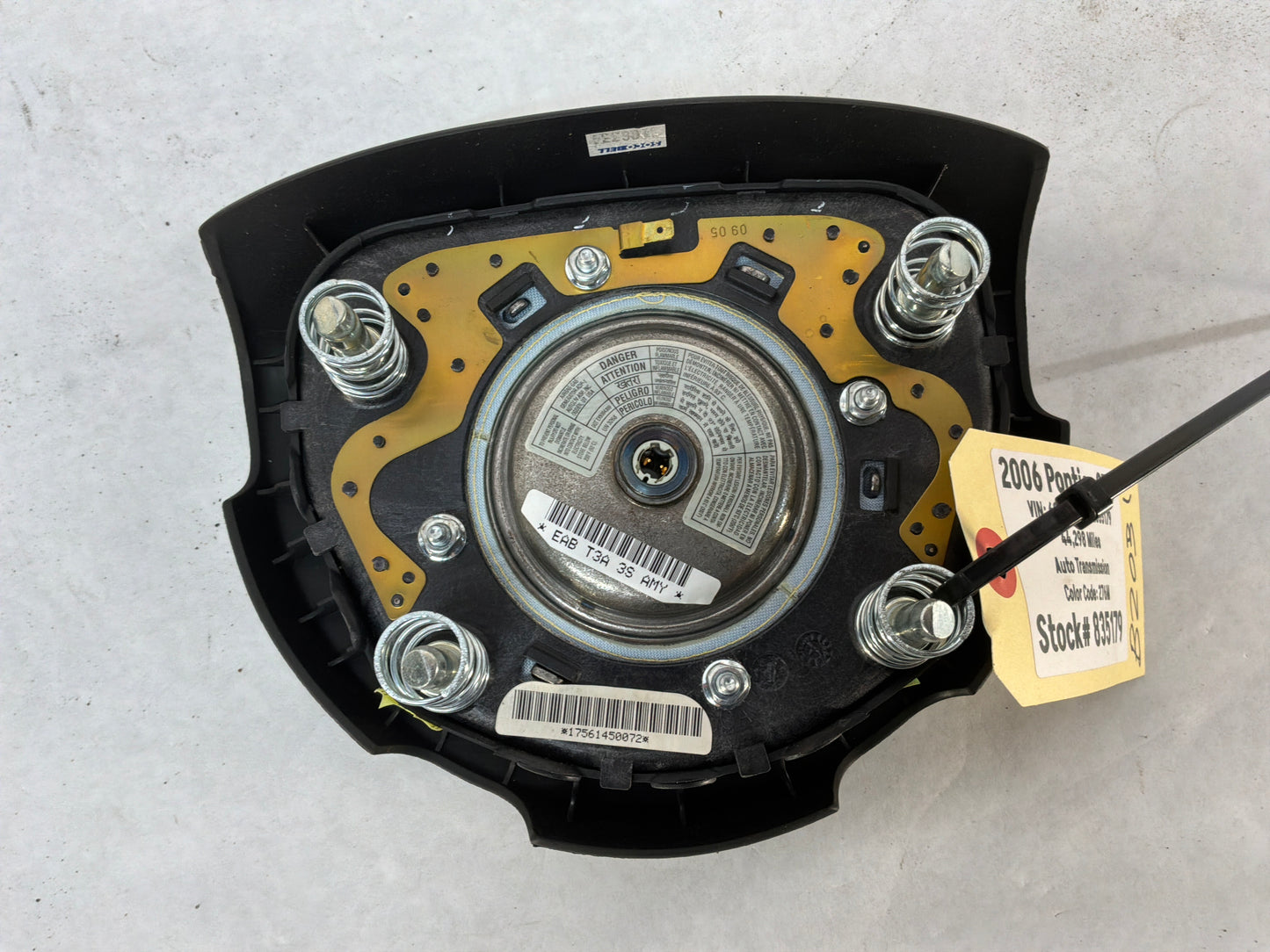 2006 Pontiac GTO Steering Wheel Airbag Air Bag OEM
