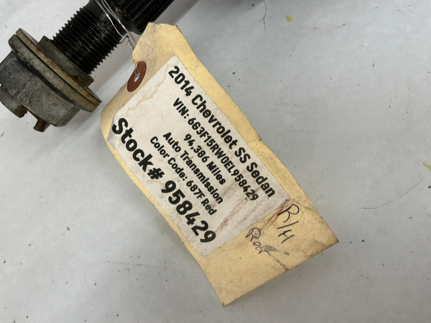2014 Chevy SS Sedan RH Passenger Rear CV Axle Half Shaft OEM