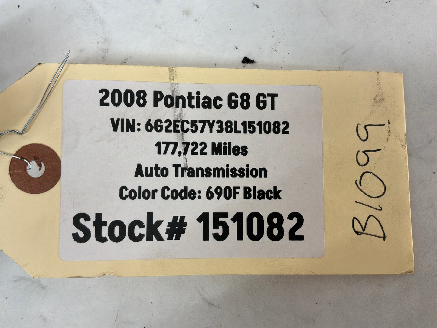 2008 Pontiac G8 GT LH Driver Rear Door Window Regulator Motor OEM