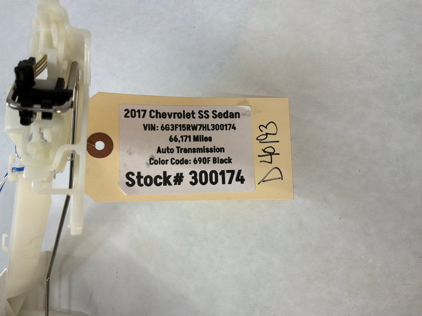 2017 Chevy SS Sedan Fuel Gas Tank Level Sending Unit Assembly OEM