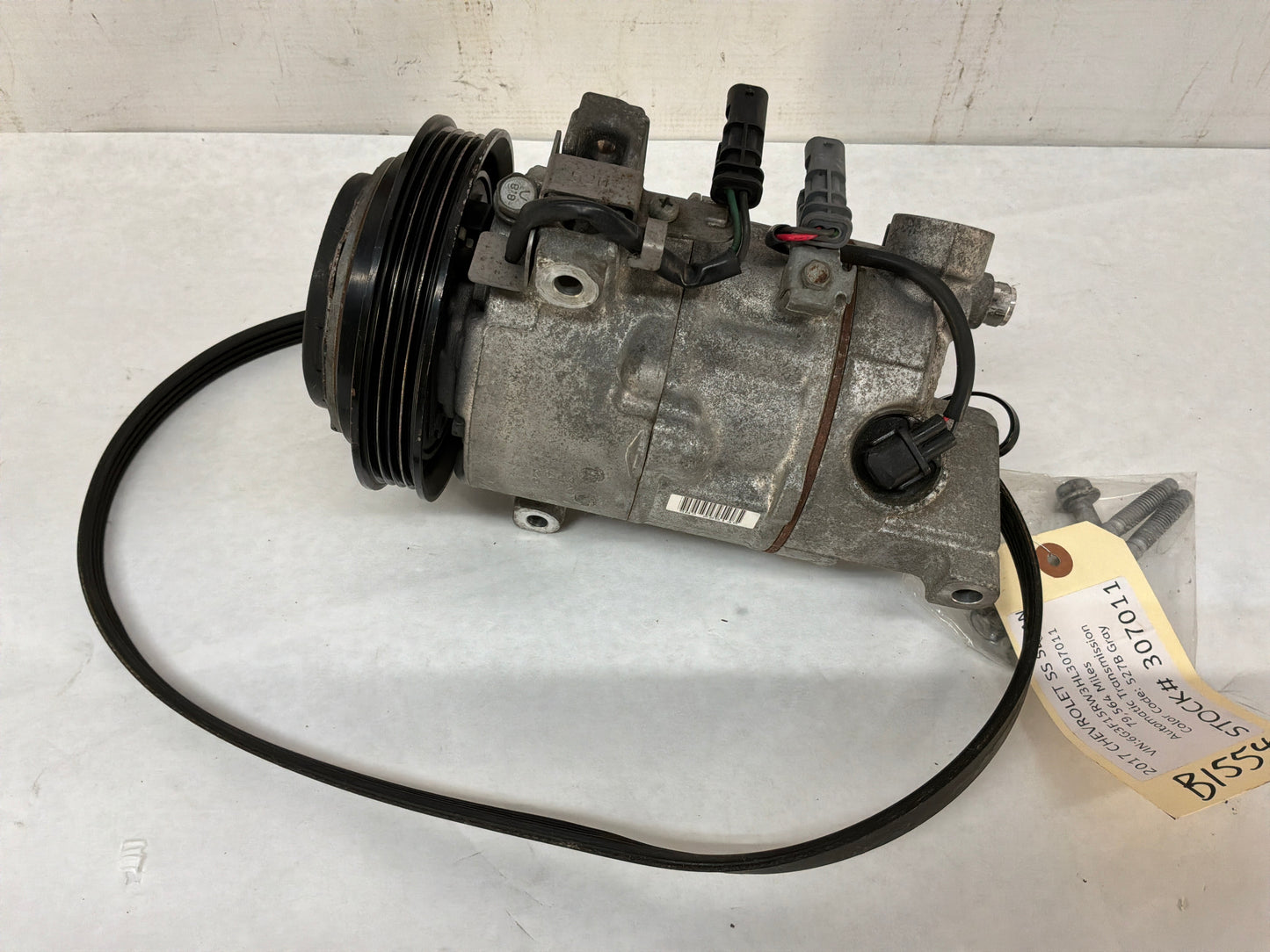 2017 Chevy SS Sedan AC A/C Air Conditioner Compressor w/ Belt and Hardware OEM