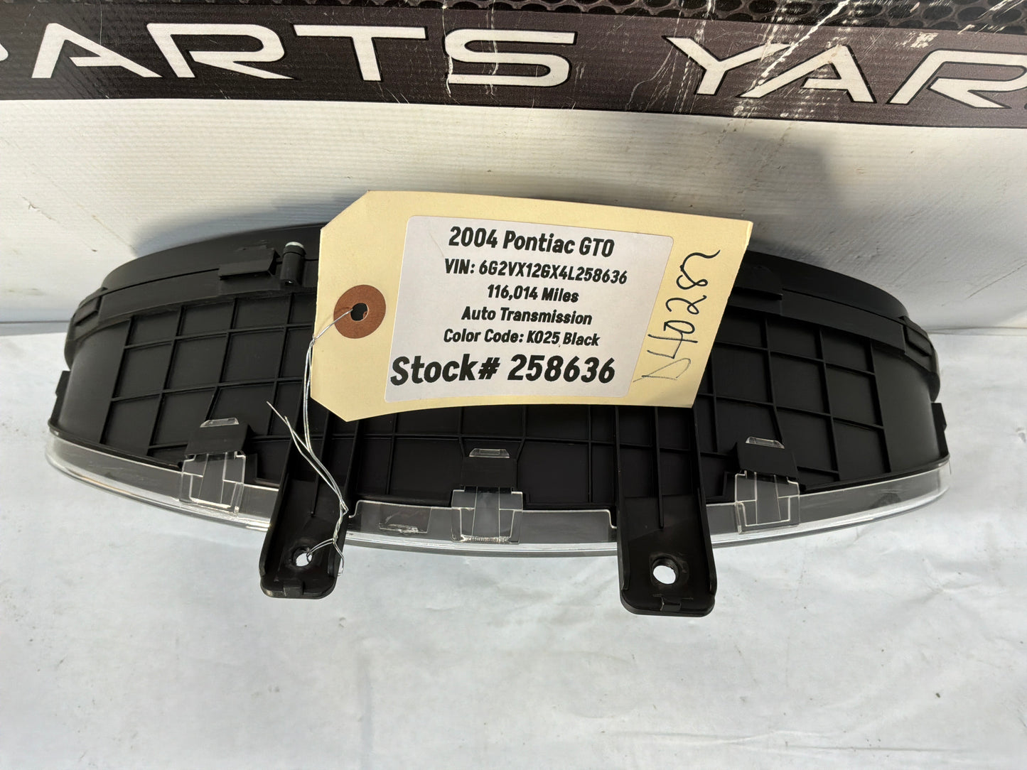 2004 Pontiac GTO Red Instrument Gauge Cluster Speedometer OEM