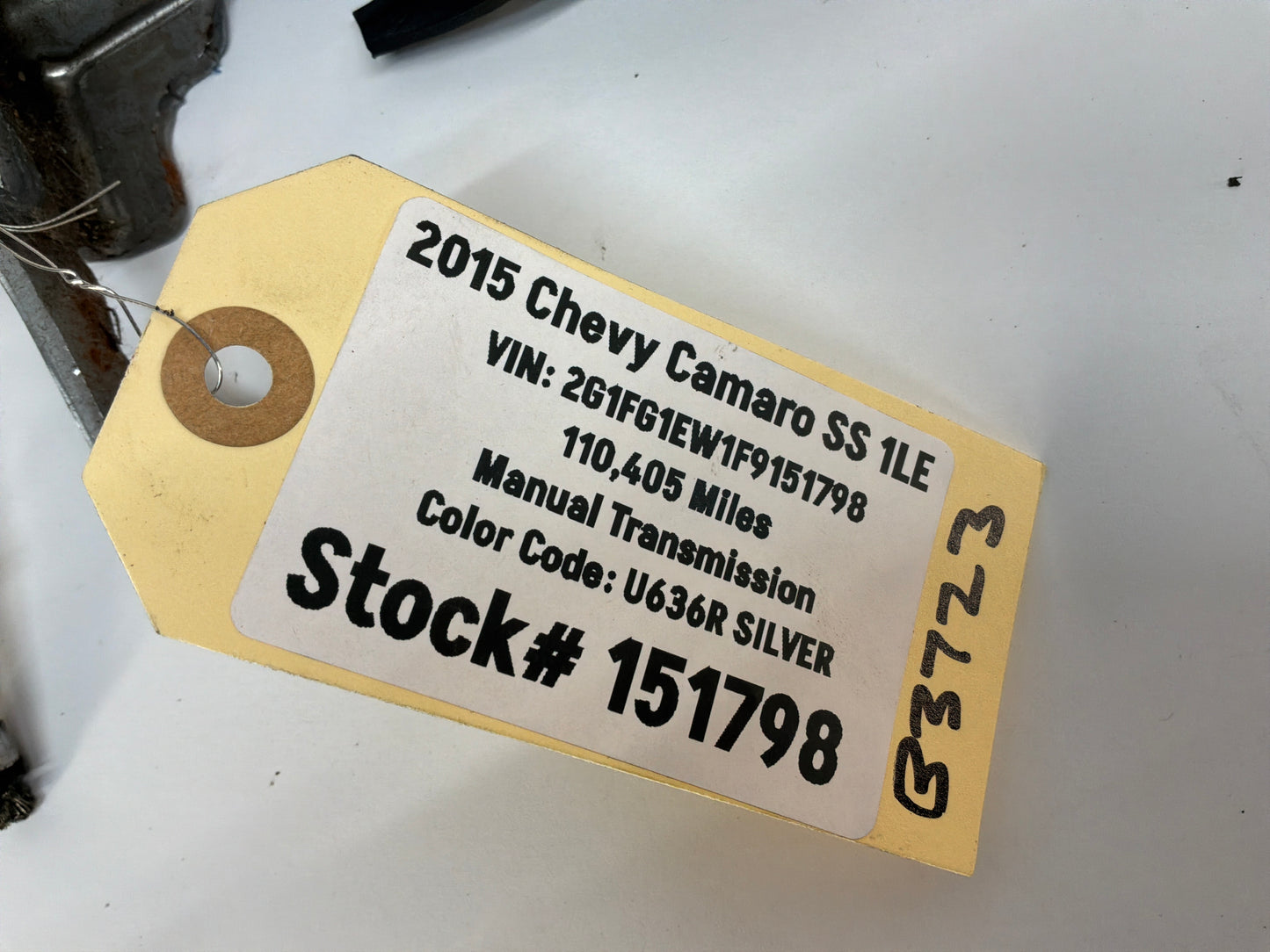 2015 Chevy Camaro SS 1LE Emergency E Parking Brake Handle Lever OEM