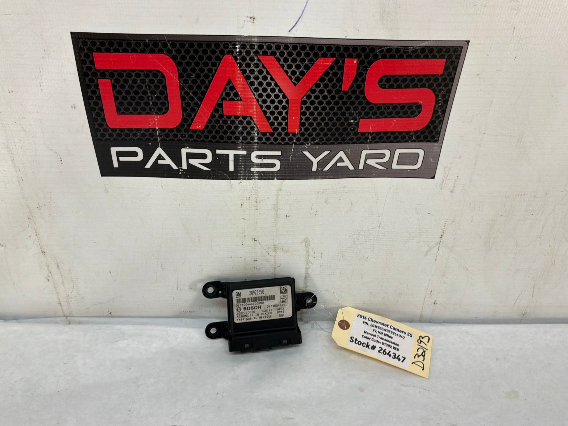 2014 Chevy Camaro SS Parking Assist Control Module OEM - Day's Parts Yard