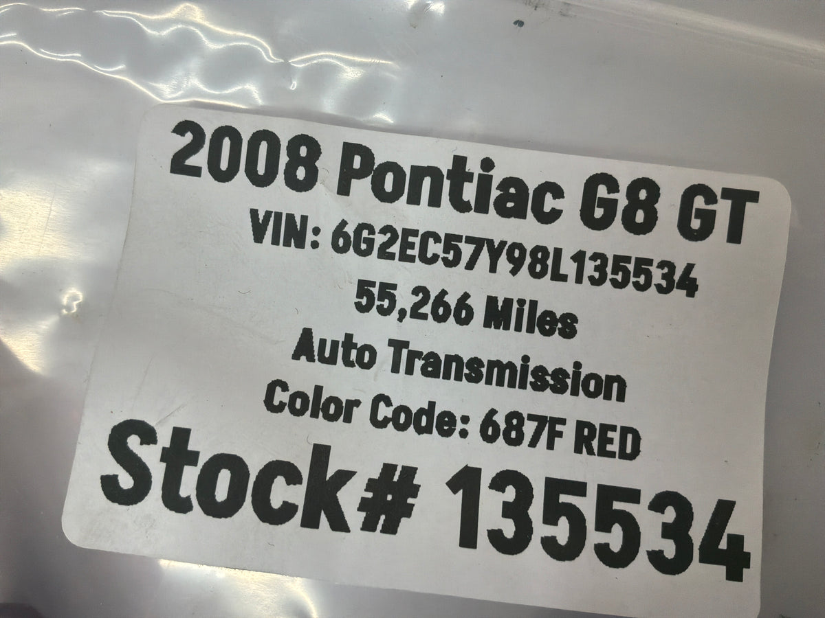 2008 Pontiac G8 GT LH Driver Kick Panel Under Dash Cover Trim  OEM - Day's Parts Yard