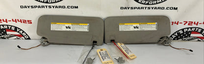 2009 Cadillac CTS-V RH & LH Sunvisor Sun Visor Shade Set w/ Clips OEM Light Titanum