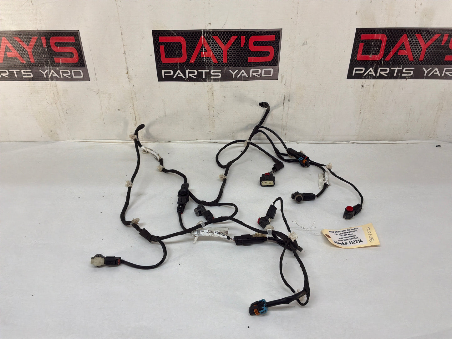 2015 Chevy SS Sedan Rear Bumper Wire Wiring Harness w/Parkin g Assist Alarm Sensor OEM