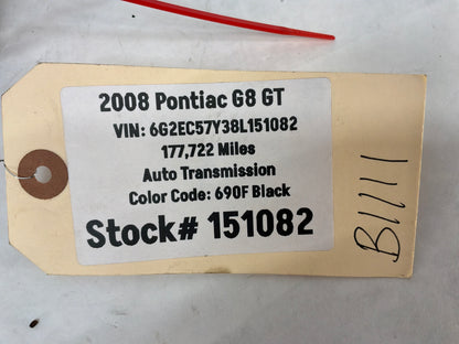 2008 Pontiac G8 GT RH Passenger Front Exterior Out Side Door Handles OEM