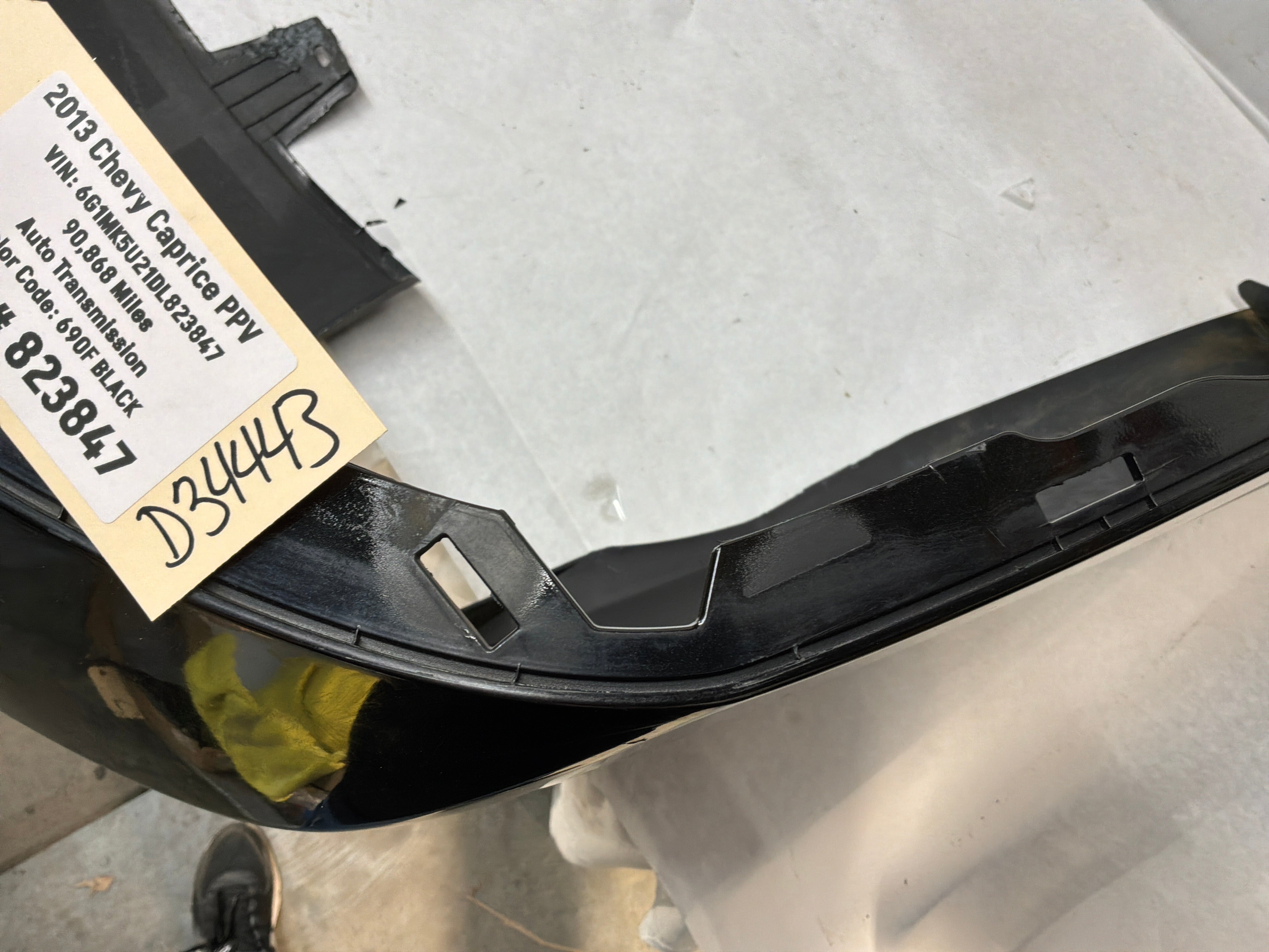 2013 Chevy Caprice PPV Rear Bumper Black OEM