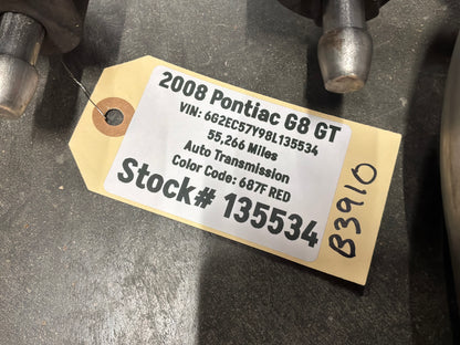 2008-2009 Pontiac G8 GT Borla S Type Cat Back Exhaust System