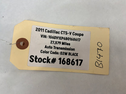 2011 Cadillac CTS-V Coupe LH Driver Seat Cushion Closeout Back Panel Trim OEM