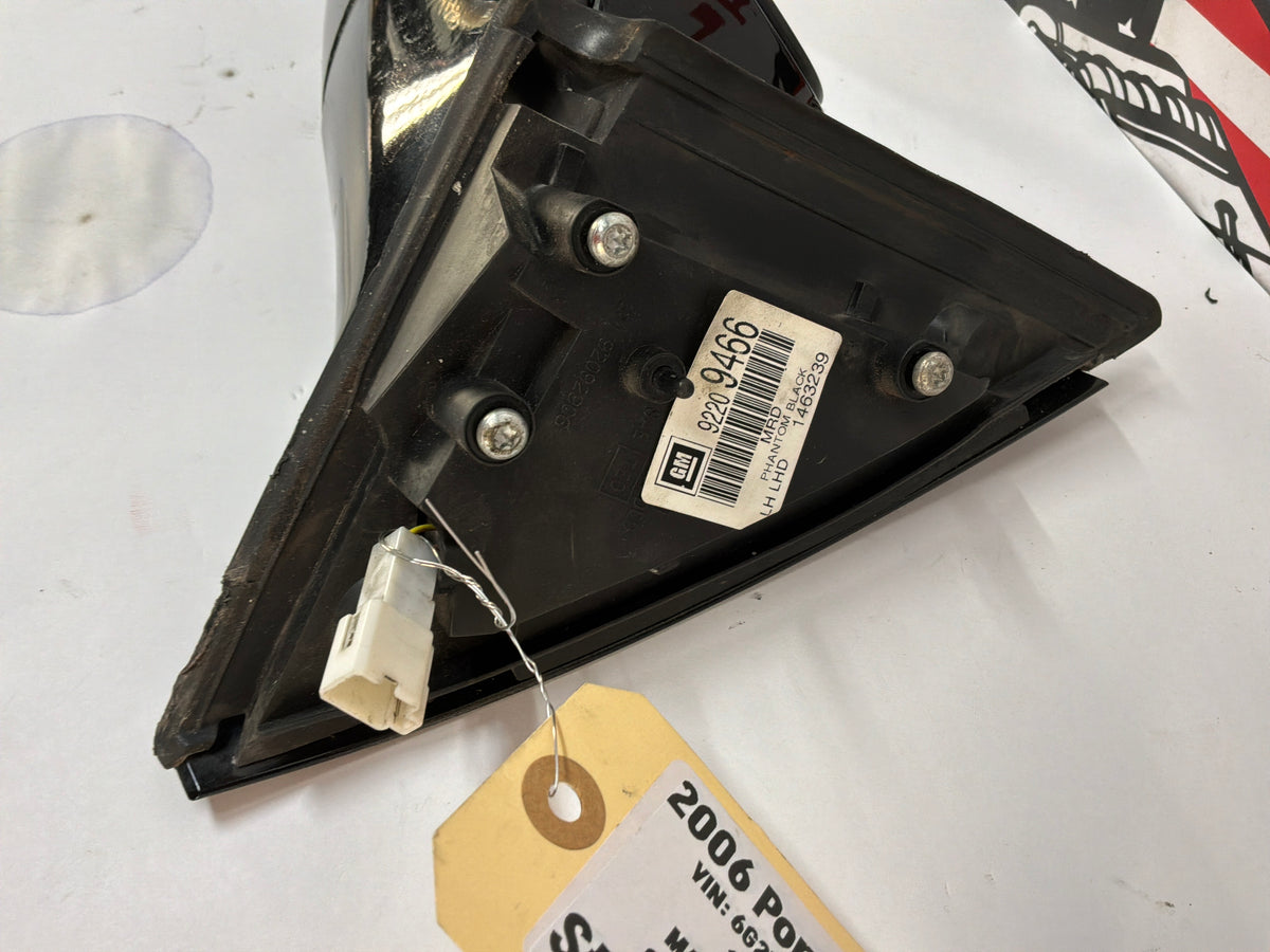 2006 Pontiac GTO LH Driver Exterior Out Side Mirror OEM Black