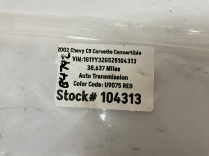 2002 Chevy C5 Corvette Convertible Stainless Steel Exhaust Enhancer Plate Aftermarket