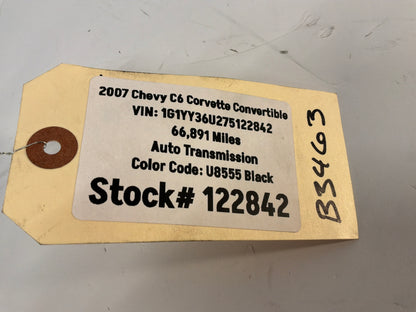 2007 Chevy C6 Corvette Convertible LH Driver Exterior Mirror Black OEM