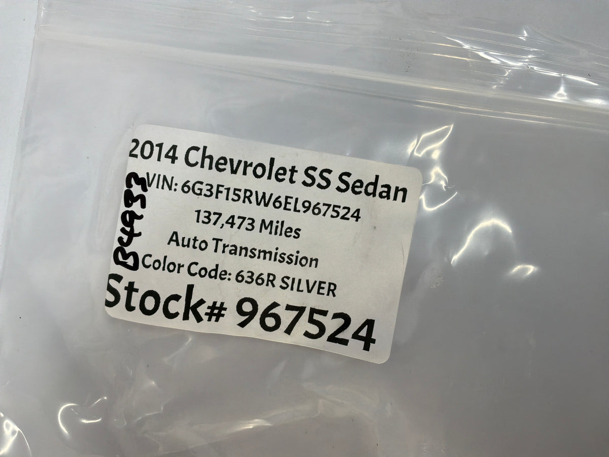 2014 Chevy SS Sedan Steering Wheel Clock Spring OEM