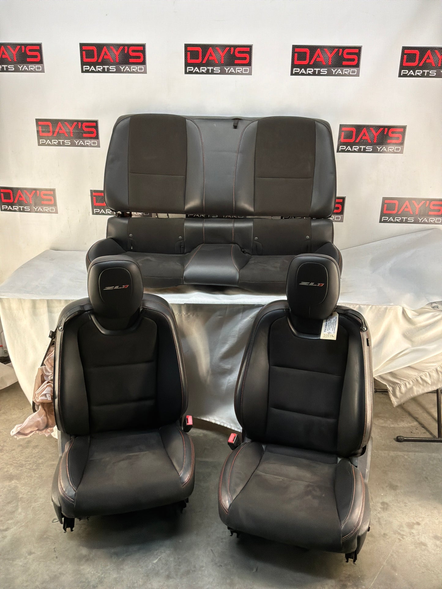 2014 Chevy Camaro ZL1 Seats Front and Rears Black Leather Suede OEM