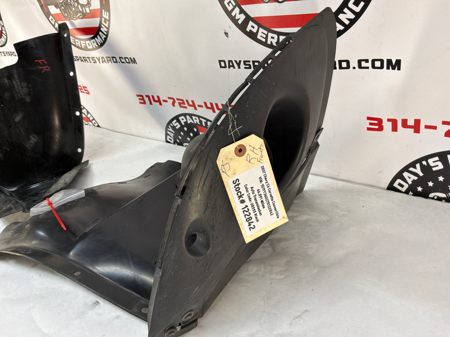 2007 Chevy C6 Corvette Convertible RH Passenger Front Fender Wheel Well Liner House OEM