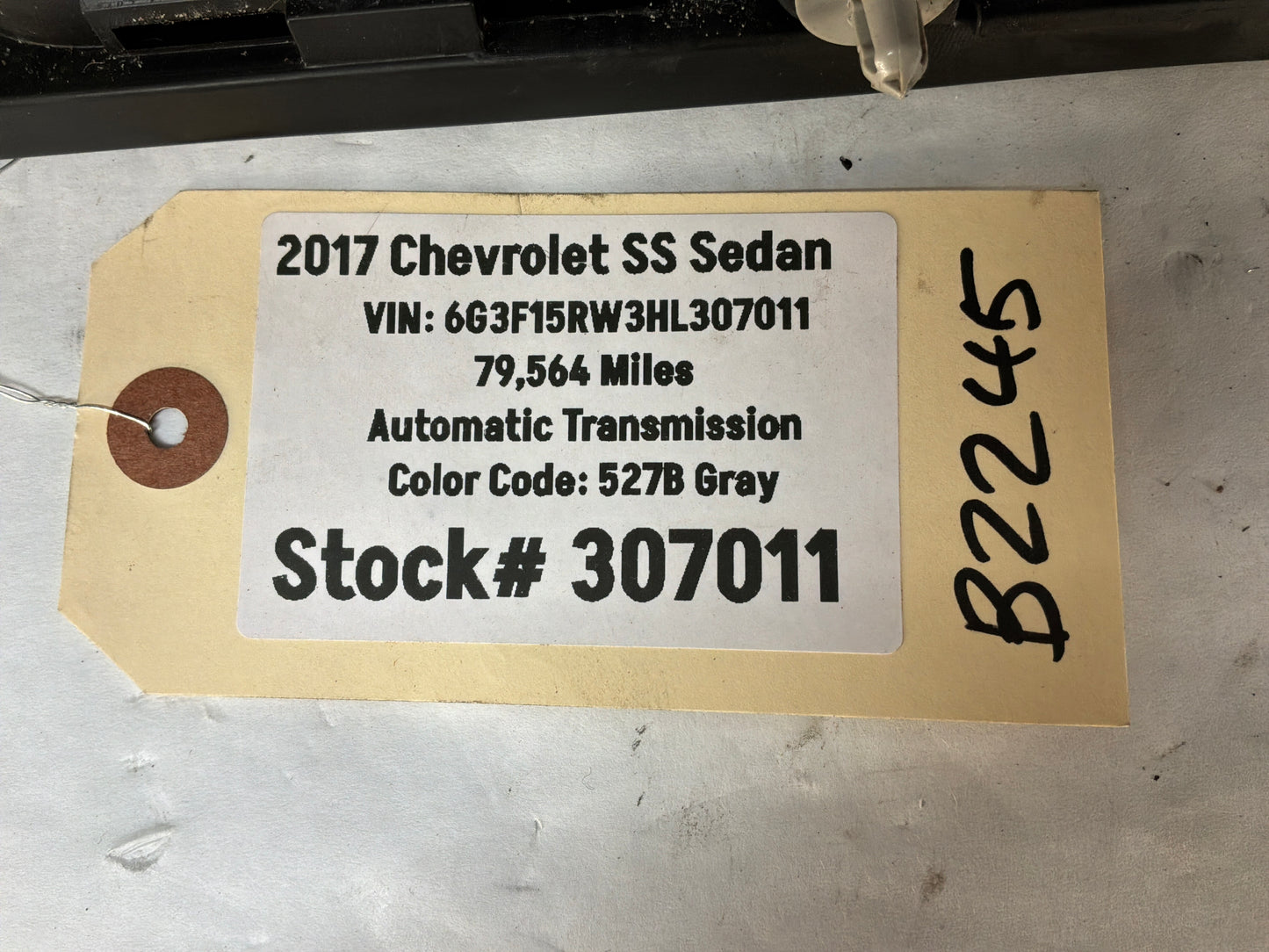 2017 Chevy SS Sedan RH Passenger Front Interior Door Panel Trim OEM