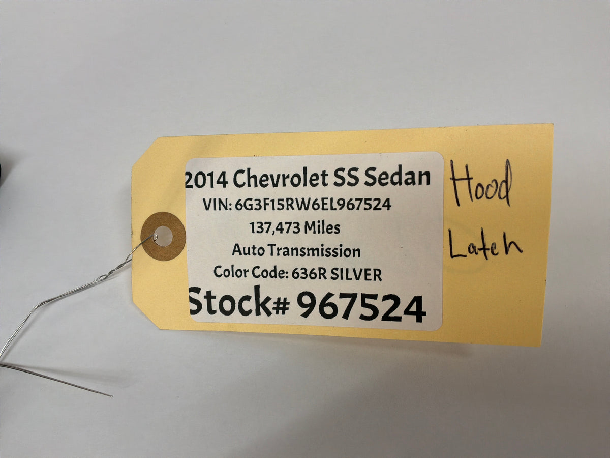 2014 Chevy SS Sedan Hood Latch OEM