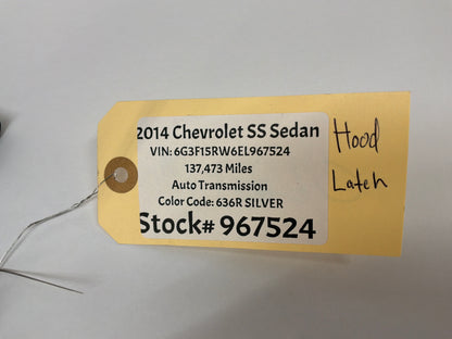 2014 Chevy SS Sedan Hood Latch OEM