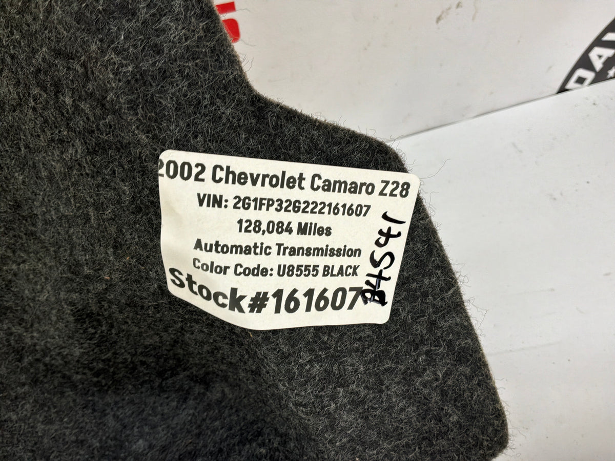 2002 Chevy Camaro Z28 LH Driver Trunk Hatch Cargo Carpet Felt Trim Panel OEM