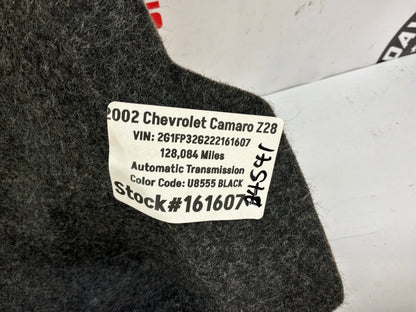 2002 Chevy Camaro Z28 LH Driver Trunk Hatch Cargo Carpet Felt Trim Panel OEM