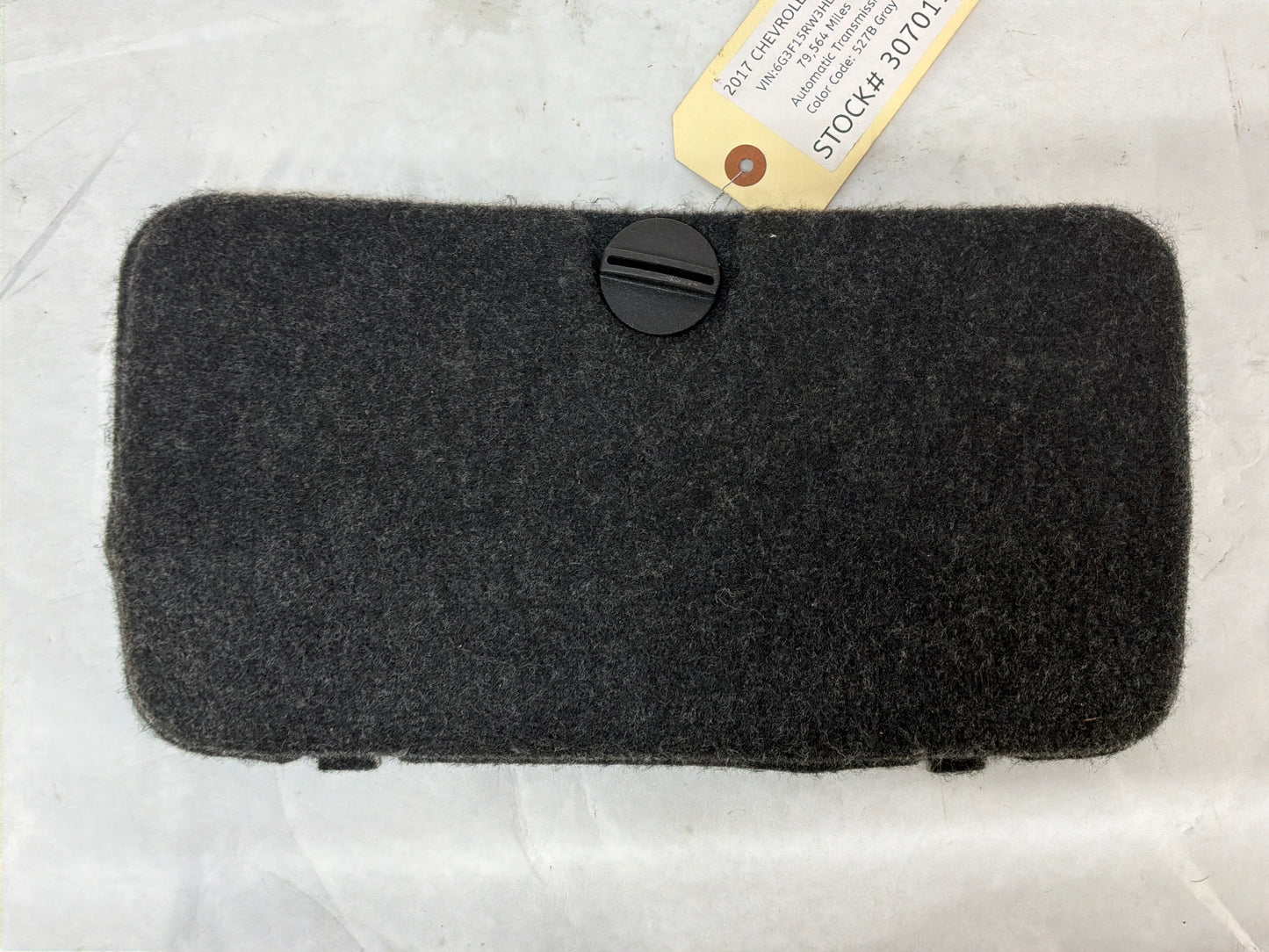 2017 Chevy SS Sedan Battery Stowage Access Hole Door Trim Felt Carpet OEM